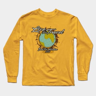 Live for travel born for adventure 1984 vintage travel art concept Long Sleeve T-Shirt